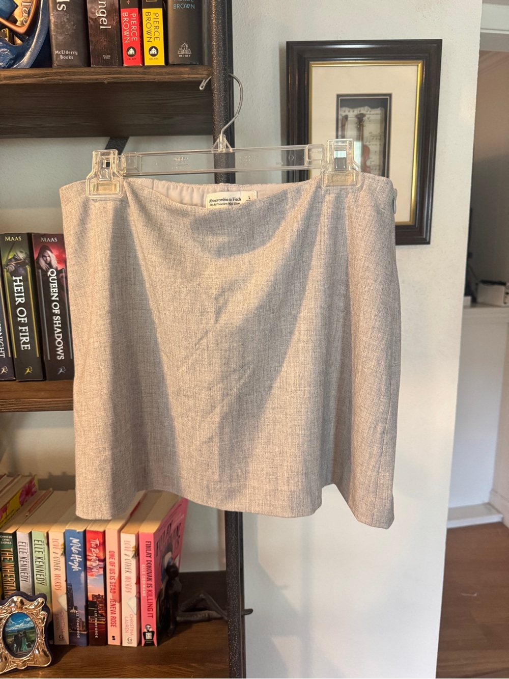 Abercrombie & Fitch grey  Textured Mini Skirt with shorts